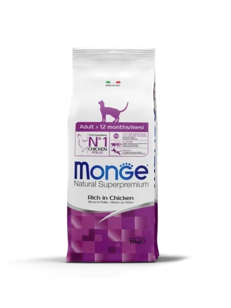 Monge Pisici Superpremium Adult 10 kg 1 Monge Adult Pui 10kg - hrană premium pisici adulte