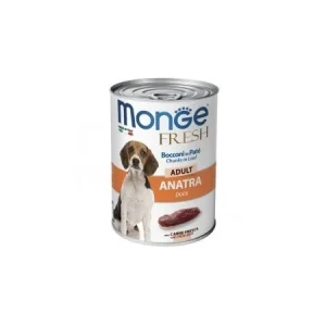 Monge Câini Superpremium Bucăți în Pastă Adult cu Rață – 400g - 24 BUC/BAX