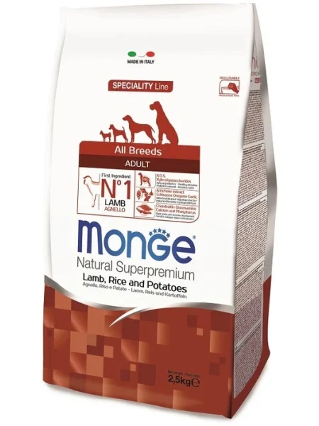 monge dog miel orez cartofi 2 5 kg