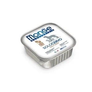 MONGE DOG Paté Solo Cerb 150 gr - hrană câini monoproteică cerb