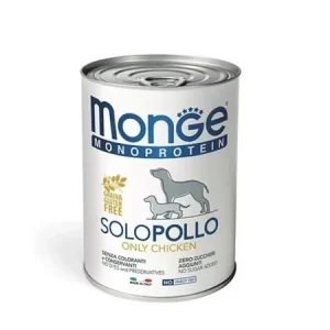 Monge Câini Superpremium Paté Monoproteic 100% Pui – 400g - 24 BUC/BAX