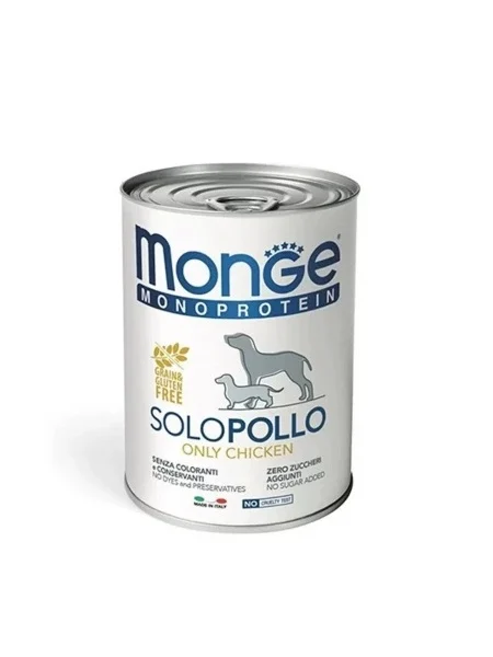 Monge Câini Superpremium Paté Monoproteic 100% Pui – 400g - 24 BUC/BAX 1 Monge Câini Superpremium Paté Monoproteic 100% Pui – 400g - 24 BUC/BAX
