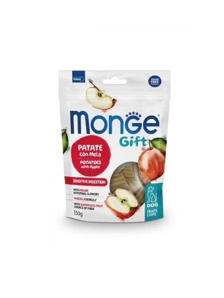 Monge Câini Gift Fruit Chips – Digestie Sensibilă Cartofi & Măr 150 g - 10 BUC/BAX 1 Monge Câini Gift Fruit Chips – Digestie Sensibilă Cartofi & Măr 150 g - 10 BUC/BAX