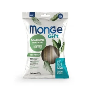 Monge Câini Gift Dental Sticks Mini – Somon cu Salvie 120 g - 14 BUC/BAX