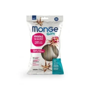 Monge Câini Gift Dental Sticks Puppy & Junior – Porc cu Gheara-Diavolului 210 g - 12 BUC/BAX