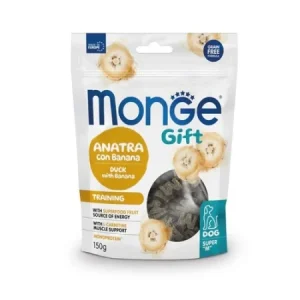 Monge Câini Gift Super M Training – Rață & Banană 150 g - 10 BUC/BAX