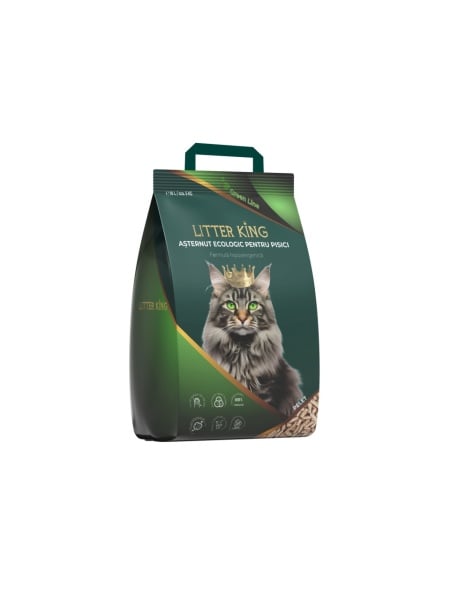 litter king pelet 10l 5kg așternut ecologic molid pisici