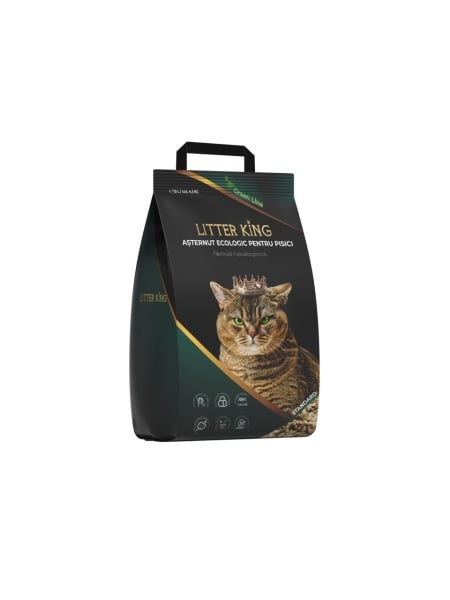 litter king standard 10l 4.3kg așternut ecologic pisici