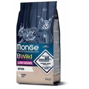 monge bwild kitten goose 1.5kg hrana uscata pisoi low grain