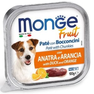 monge d sprem pâté chunkies duck orange 100g hrana umeda caine premium