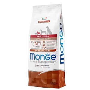 monge d sprem mini lamb rice puppy 7.5kg hrana uscata catei talie mica miel orez
