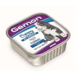 gemon dog puppy junior paté tuna 150g hrană umedă căței