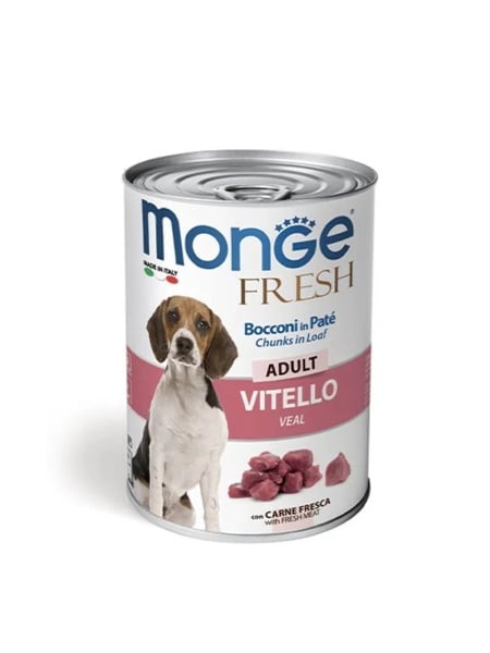 monge chunks in loaf veal 400g hrană umedă câini adulți