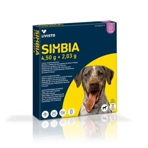 Simbia zgardă antiparazitară pentru câini peste 8 kg, protecție împotriva puricilor și căpușelor